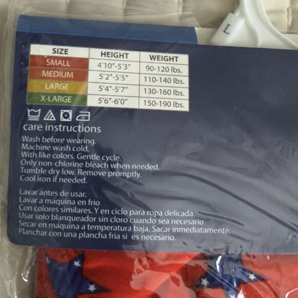 Women’s Patriotic Home Of The Brave Red White & Blue Stars. Size L. USA - Picture 4 of 4